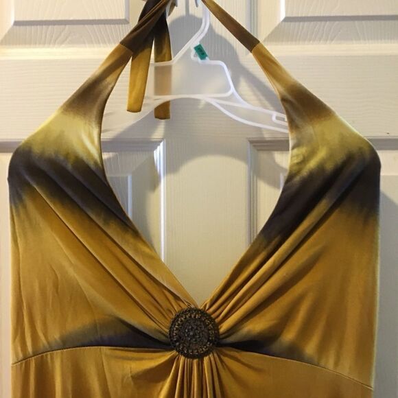 Essentials by A.B.S maxi dress shades of brown 16 - Picture 5 of 7